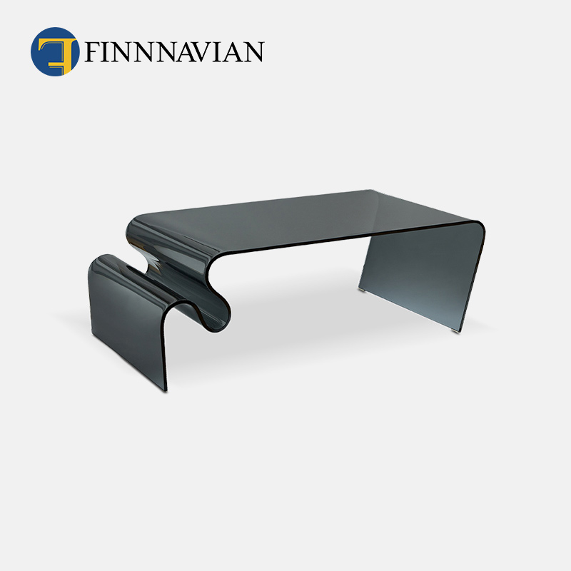 【十年质保】现代设计师玻璃茶几