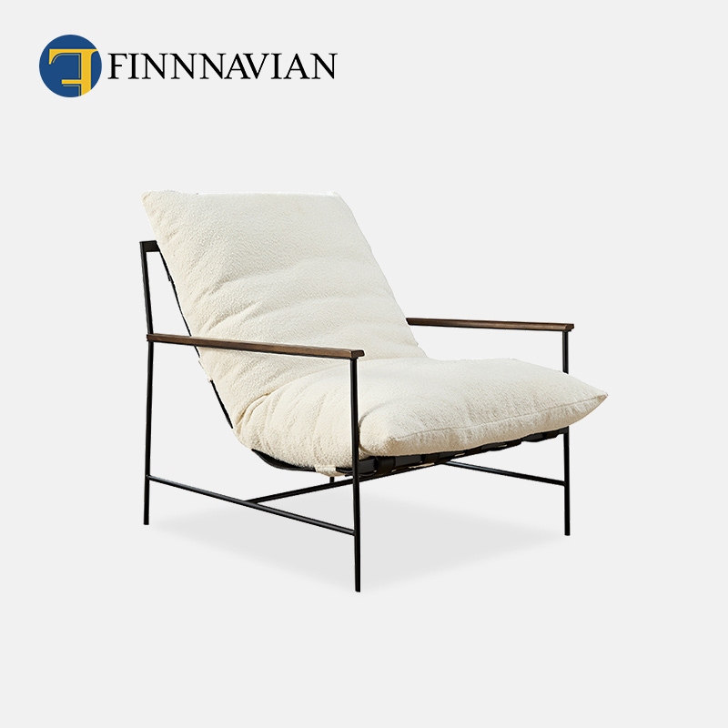 芬纳维亚ART 现代极简布艺单人沙发 Lyle 轻奢懒人休闲躺椅阳台