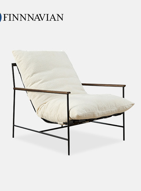 芬纳维亚ART 现代极简布艺单人沙发 Lyle 轻奢懒人休闲躺椅阳台