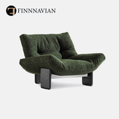 覆古风懒人休闲椅 emmi埃米 芬纳维亚传承 现代设计师单人沙发椅
