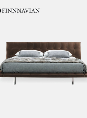 芬纳维亚传承 意式简约别墅床 Onda昂达 主卧高端轻奢卧室真皮床
