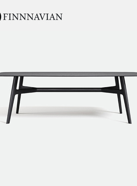 芬纳维亚传承 意式极简纯实木长形现代简约饭餐桌(Azione行动派)