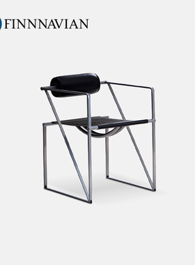 芬纳维亚ART 现代极简工业扶手餐椅 Nelly意式轻奢家用休闲椅书椅