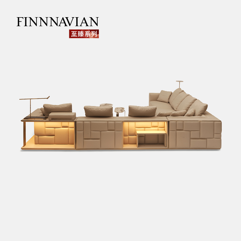 【天猫奢品】现代简约真皮沙发