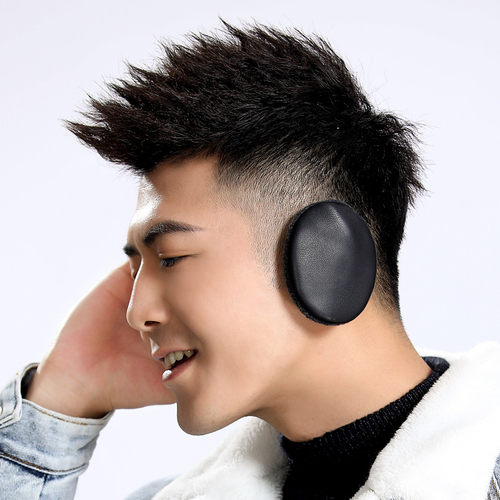 仿真皮耳罩耳朵保暖内绒加厚紧贴