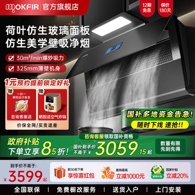 德国mokfir默克菲尔油烟机侧吸变频大吸力家用30m³烟灶组合套装