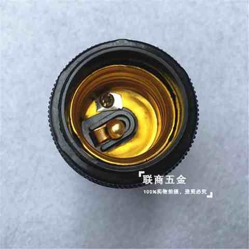 天河管接带开关灯头车床灯座机床工作灯e27螺口悬吊灯头一盒20个