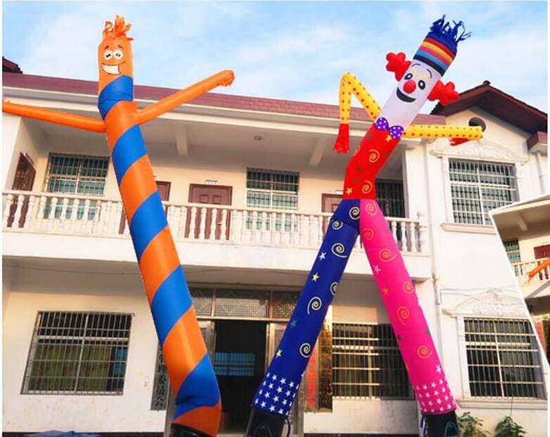 吹摇摆人人形卡通气模舞星气球宣传商业跳舞人偶门柱店面火焰派对