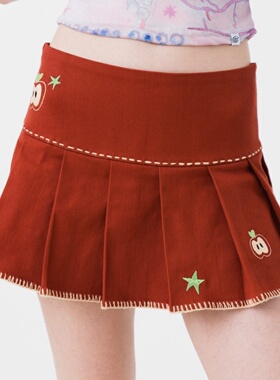 Sixthdimension亚文化y2k苹果星星高腰内置短裤短裙
