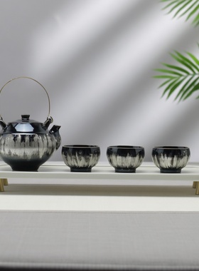 新中式禅意陶瓷茶具托盘套装摆件