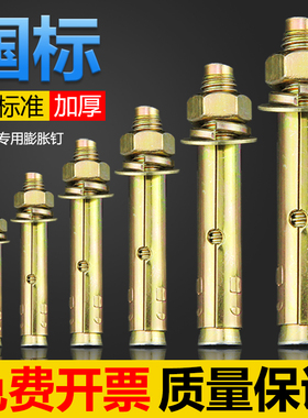 膨胀螺丝m6外膨胀螺栓镀彩锌小头拉爆爆炸螺丝钉膨胀管M8M10M12