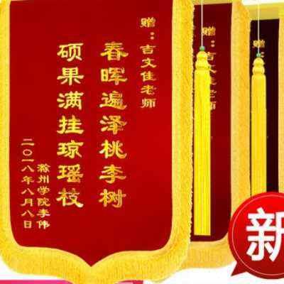 锦旗定做感谢老师物业送医生的锦旗制白空作定做定制日生幼儿