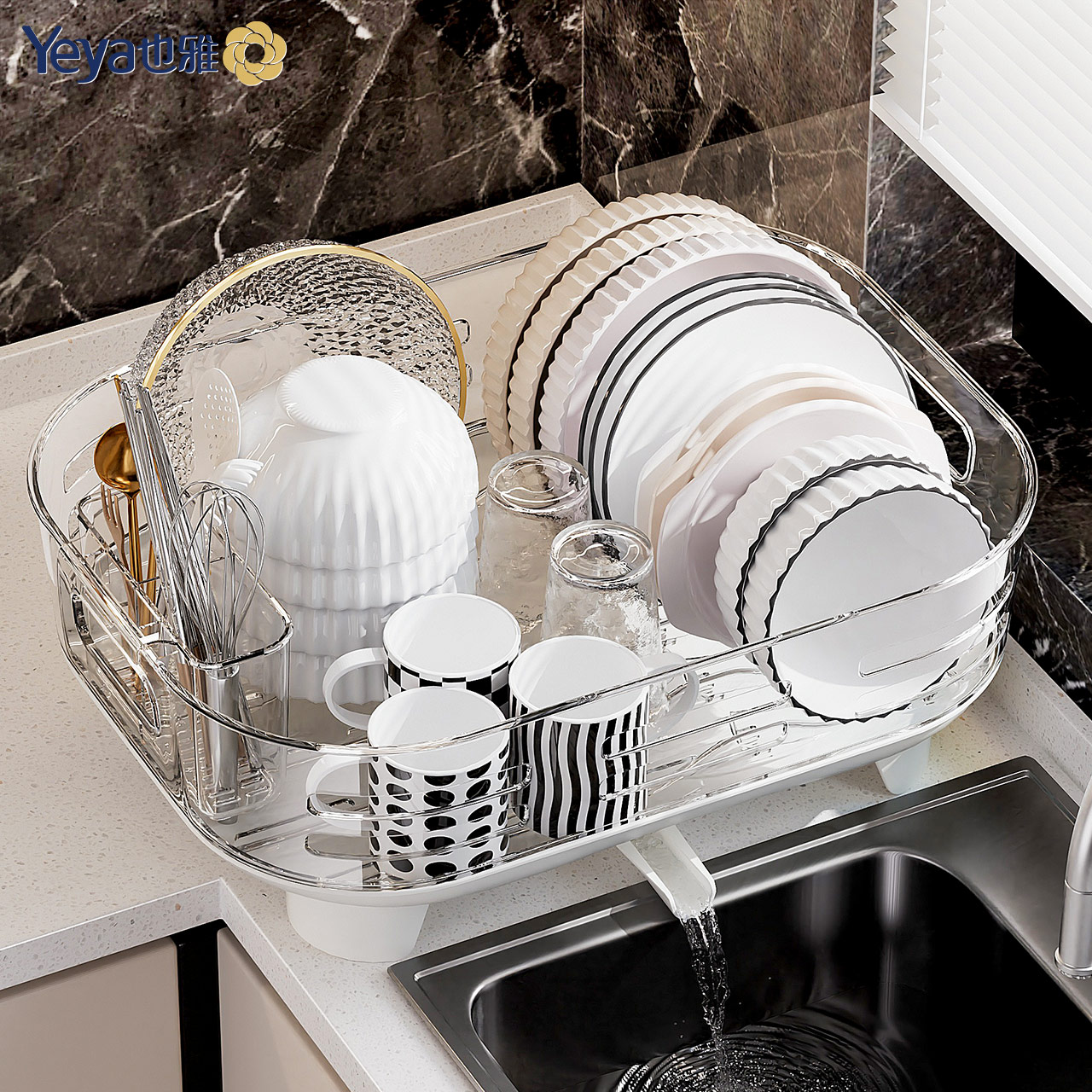 也雅碗碟收纳架碗筷沥水架