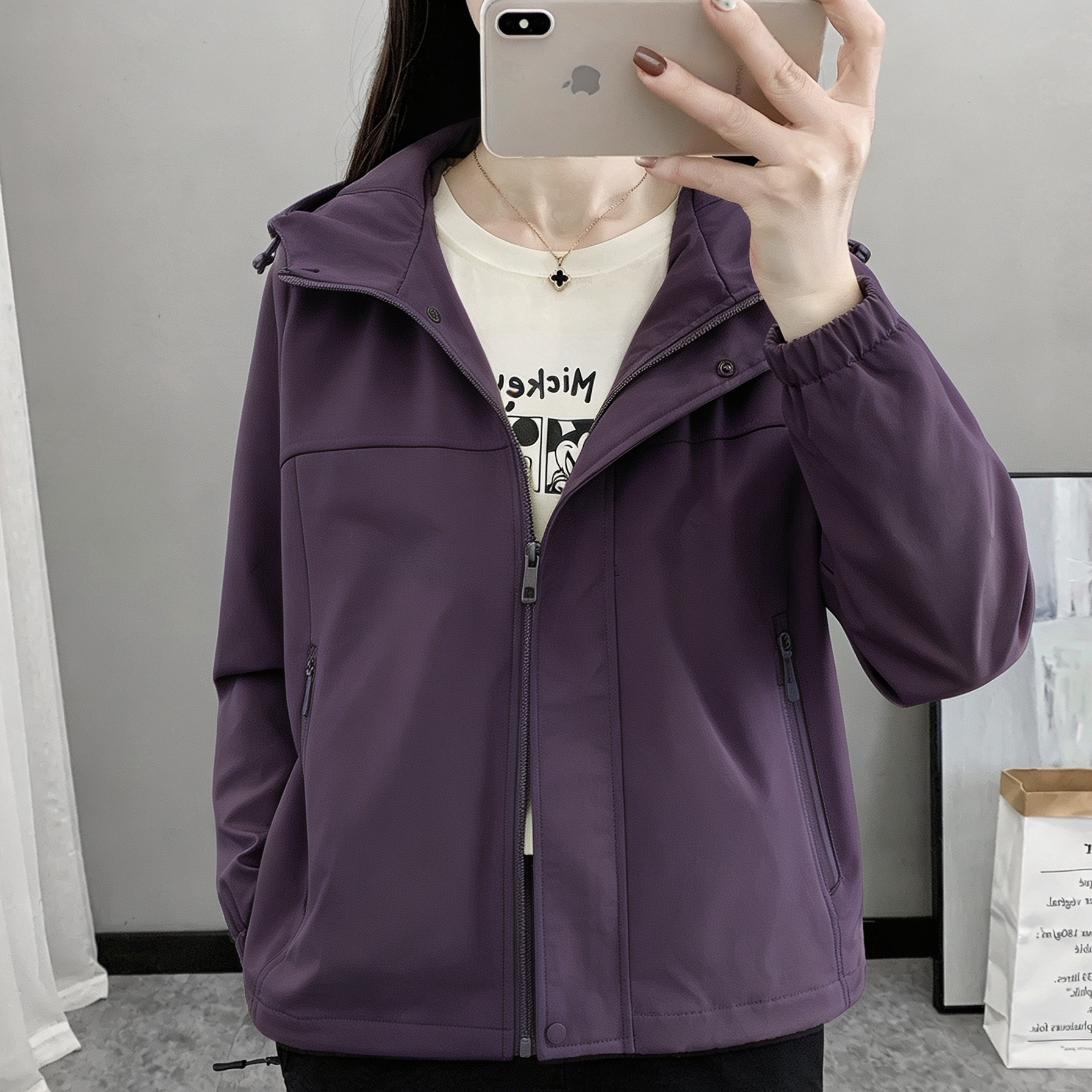 2026新款女软壳防风防水冲锋衣