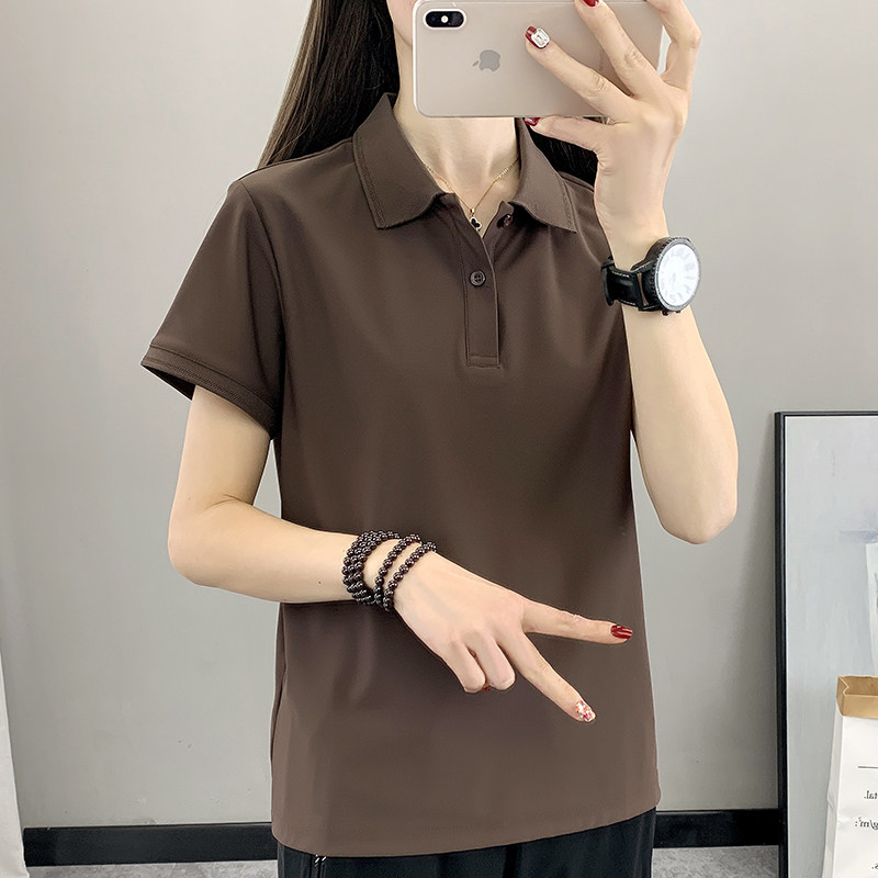 冰丝速干透气女T恤polo衫套装