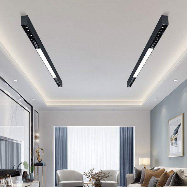 led线条灯吸顶式线性射灯博物馆美术馆展厅明装长条射灯无主灯具