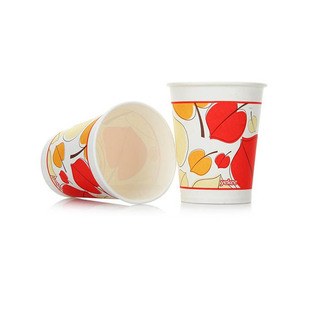 250ML9926 80只装 宜洁一次性纸杯办公商务家用 加厚型