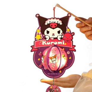 【包邮】手提花灯过年儿童女孩diy卡通发光新年灯笼手工制作材料