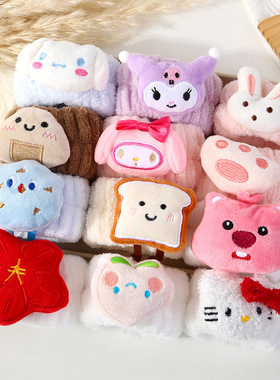 卡通柔软洗脸吸水手腕带防水防湿袖口可爱护腕手环套洗漱吸汗