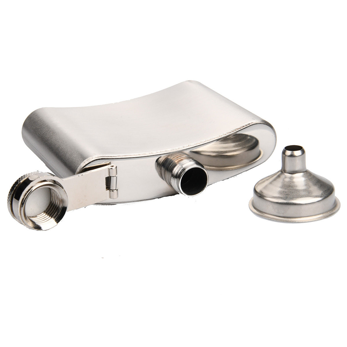 男士酒壶便携式户外随身4盎司不锈钢酒壶家商用带小漏斗90g