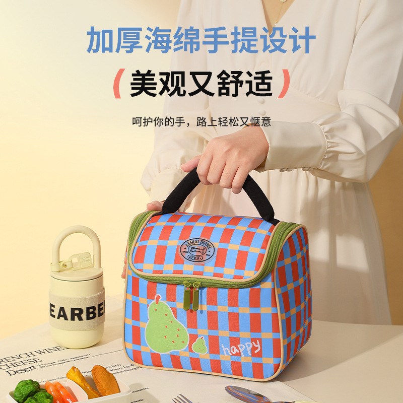 饭盒手提袋保温便当袋子上班族学生带饭加厚铝箔饭包午餐长效