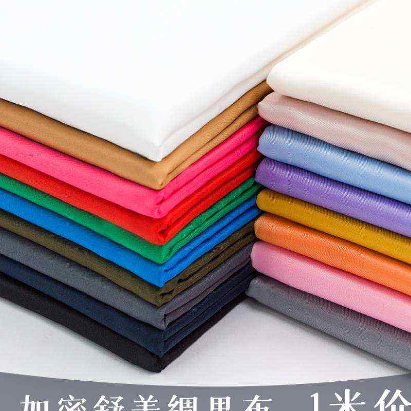 欧式刺绣棉麻布绣花布料涤棉麻素色纯色背景面料亚麻绣布衣服棉布