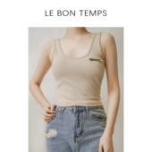 BON TEMPS背心打底衫 上衣修身 无袖 针织内搭