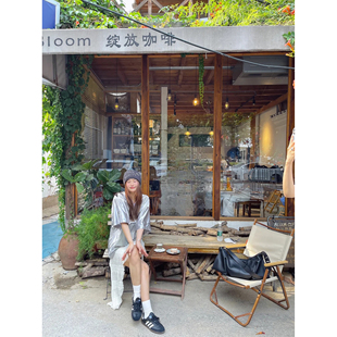 日本offcat 2000archives数字球衣短袖女美式复古拼色网面运动T恤