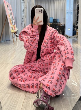 Narcos Ashley美式字母印花抽绳松紧腰宽松休闲卫裤女25秋冬新款