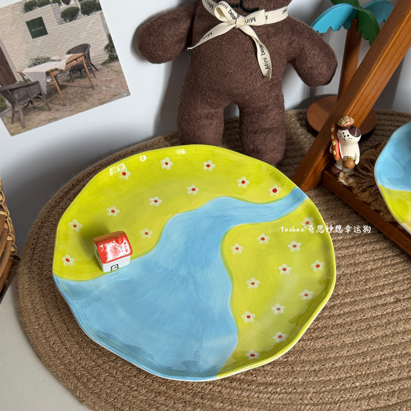 英式村落小屋陶瓷盘漂亮的碟子送闺蜜新年礼物暖居伴手礼实用餐盘,餐饮具,碟,淘宝优惠券,粉丝福利购,淘宝优惠卷