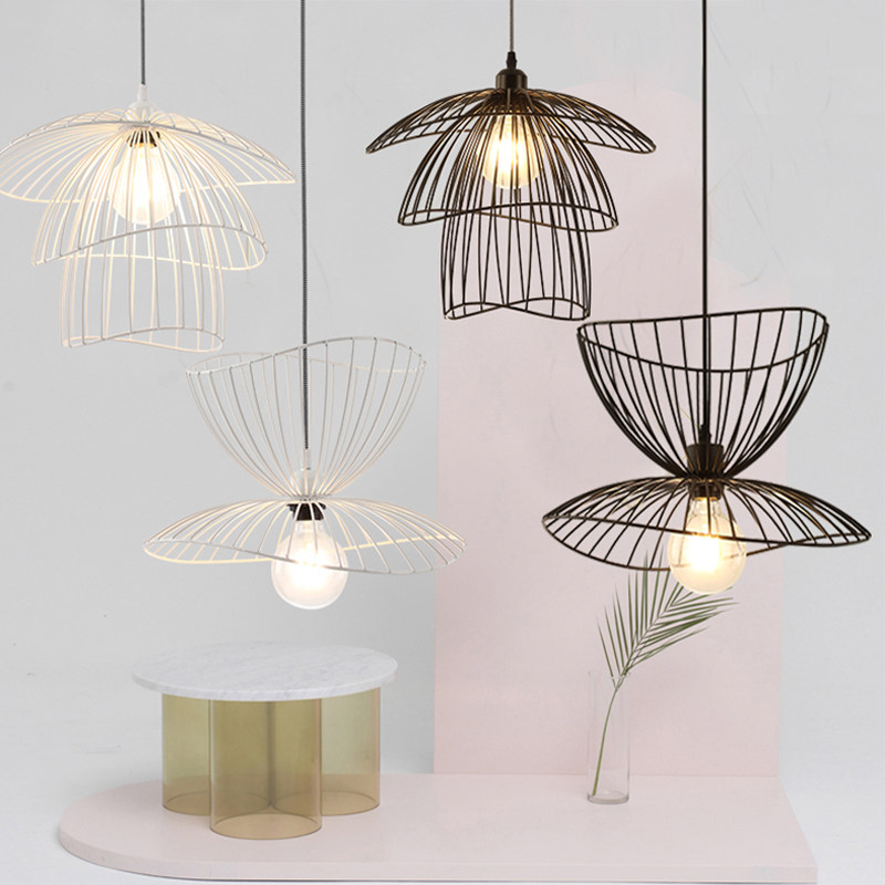 北欧网红餐厅灯阳台玄关过道走廊楼梯灯现代简约铁艺吊灯卧室灯具