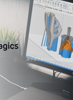 Materialise Magics远程教学视频教程3D打印服务培训编辑修复设计