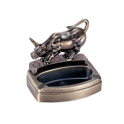 DH-8868华尔街牛烟灰缸带打火机顶好创意个性台式工艺礼品烟具