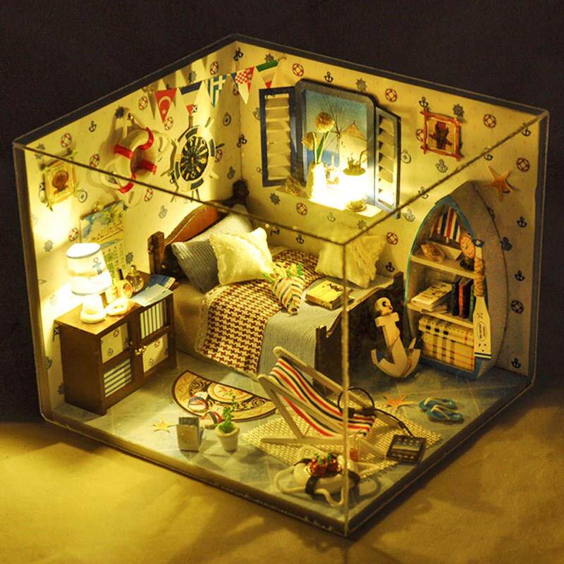 Wood Products diy Princess Room bedroom Model house House Cabin Seaview boy villa manual Cabin Modelin the Festive supplies/Gift , Other Festival Gifts  category - from Buy2taobao.com to provide professional Taobao agent buy service