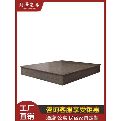 酒店专用床箱床架单人间无床榻民宿酒店家具标准间全套货源厂家