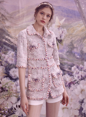 Marie Elie 潇香春诉蝴蝶结花呢外套 E2912G03390