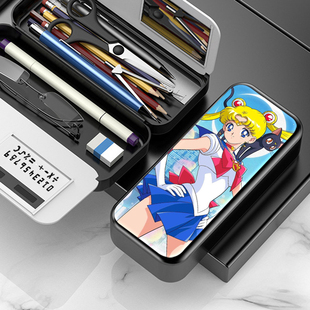 美少女战士学生文具盒女大容量高颜值少女心眼镜收纳盒笔盒笔袋