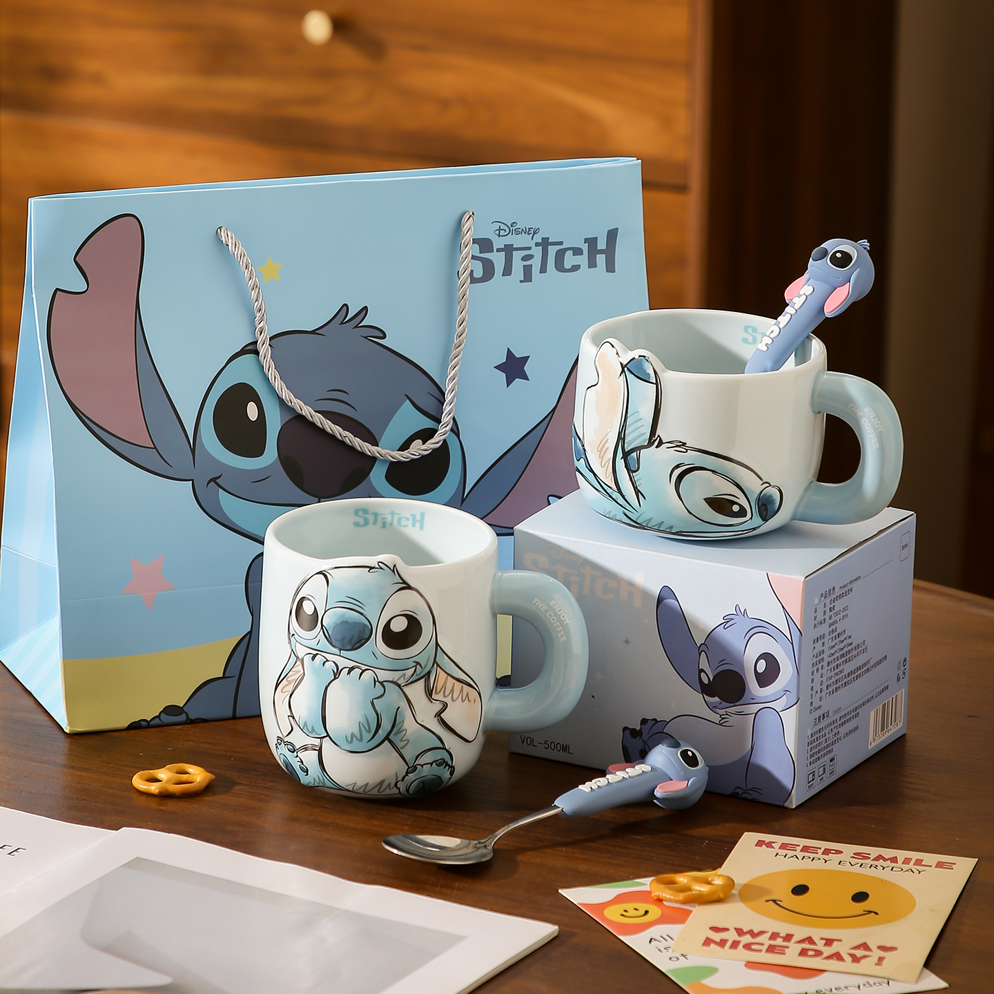 史迪仔马克杯大容量情侣陶瓷杯