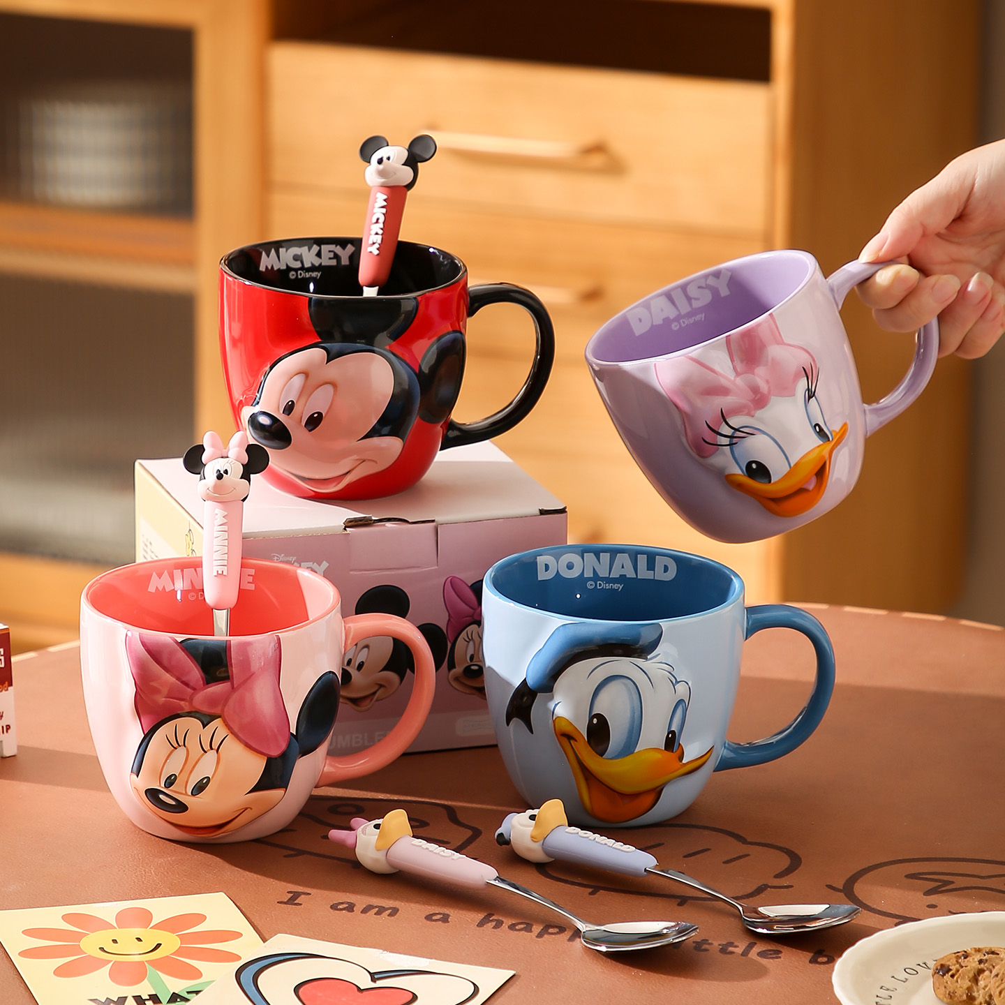 迪士尼陶瓷马克杯大容量咖啡杯子