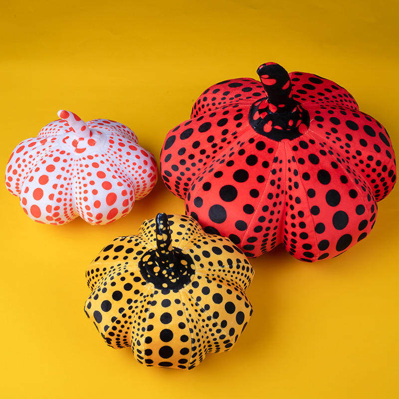 仿真波点南瓜玩偶卡通草间弥生同款南瓜抱枕超弹靠万圣节礼物
