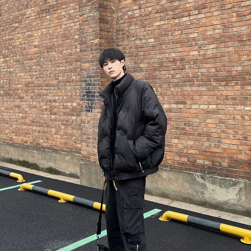CLXR2026冬季纯色加厚立领棉衣男宽松百搭棉袄休闲羽绒服棉服外套