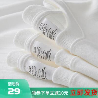 重磅纯色不透250g纯棉圆领短袖T恤厚实纯白打底衫t男女款体恤上衣
