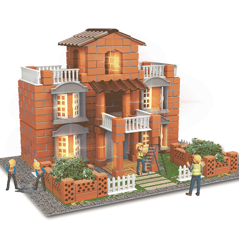 【泥瓦匠搭建房子玩具】