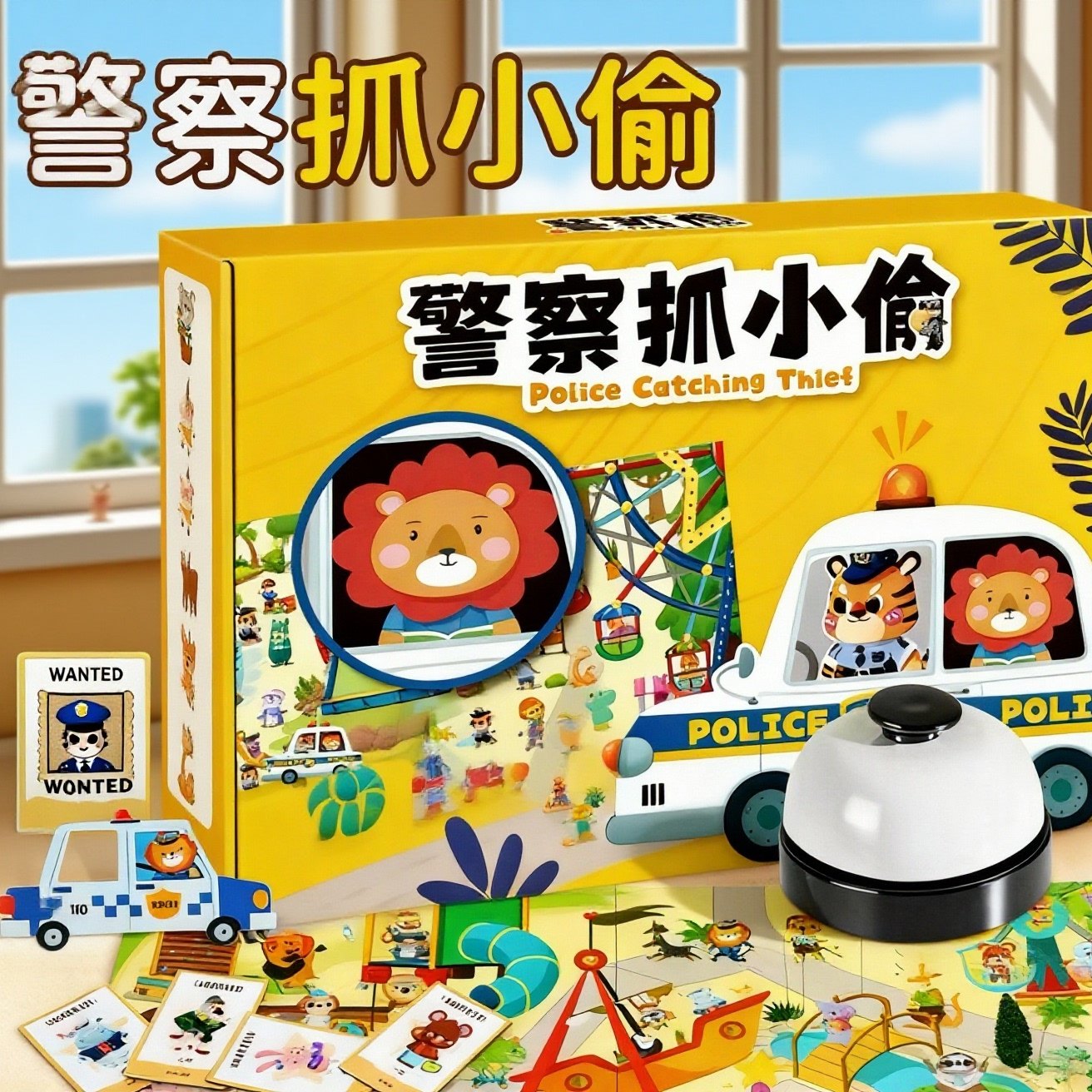 警察抓小偷益智思训练玩具亲子互动小学生双人六一儿童节礼物桌游