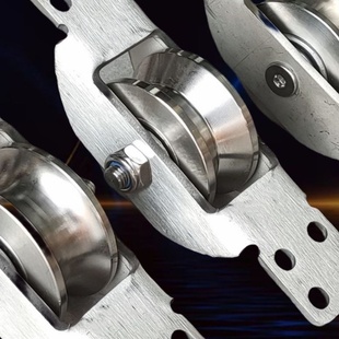 滑轮带轴承轮滚轮暗藏船轮隐形 不锈钢移门轨道轮平移门隐藏式