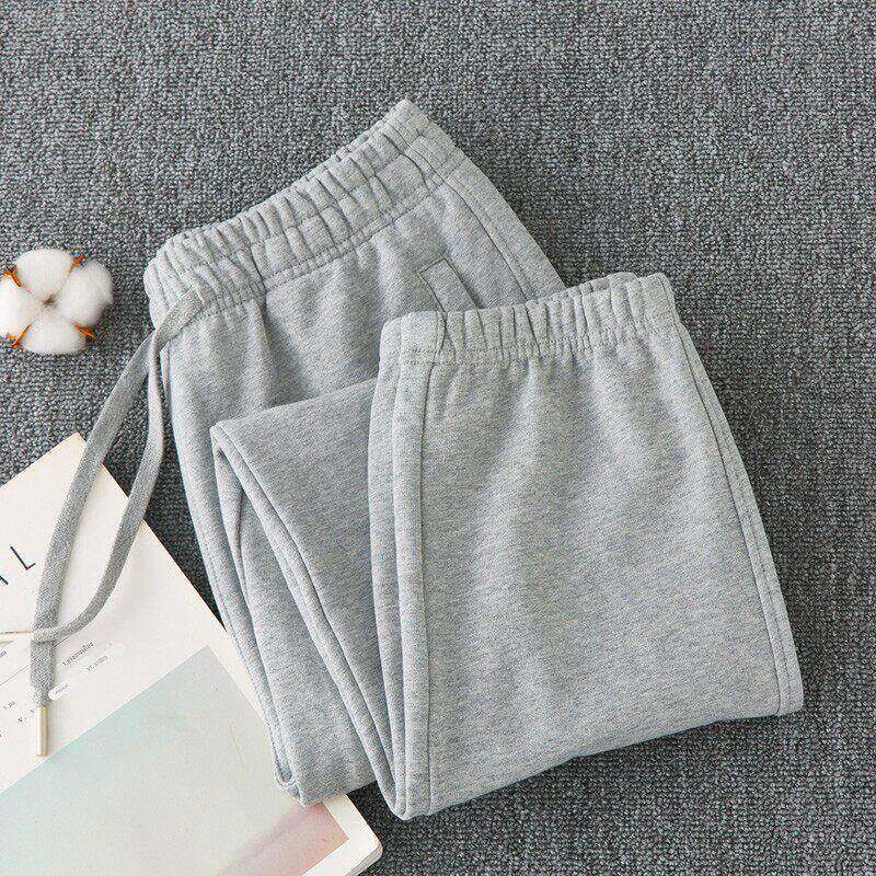 浅灰色纯棉卫裤男士360G春秋宽松束口长裤潮夏季薄款休闲运动裤男