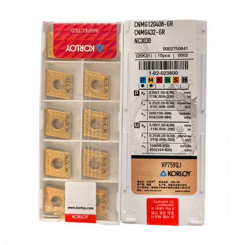 正品克洛伊 KORLOY 钢件数控刀片 CNMG120408/120408-GR NC3030