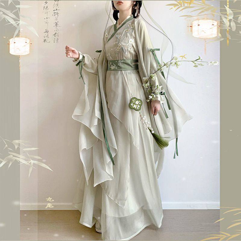 墨雨云贤原创卿梦宋制汉服女武侠风超仙破袖齐腰襦裙大袖衫日常春