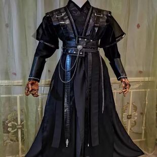 墨燃cos服古装黑色套装萧策长庚顾昀周晖劲装黑水贺玄cosplay古风