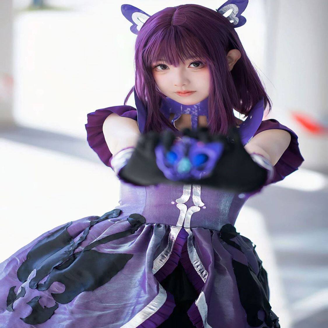 巴啦啦小魔仙严莉莉黑魔仙演出服公主裙cos服装二次元立领